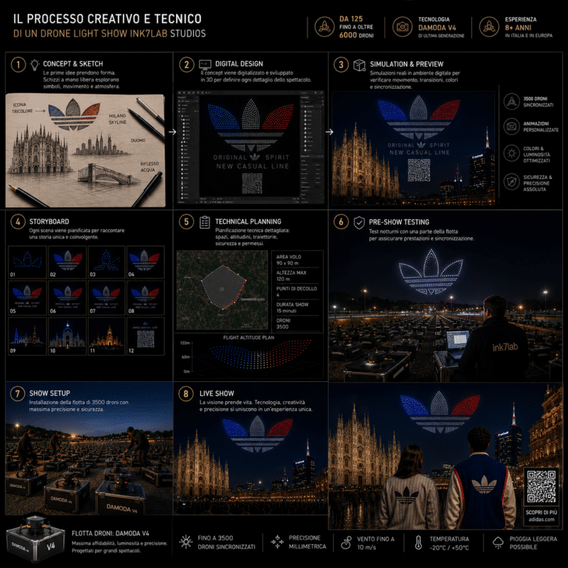 Drone light show adidas creative process square