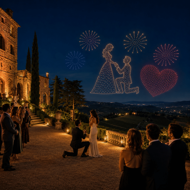 Drone light show marriage proposal 6 square