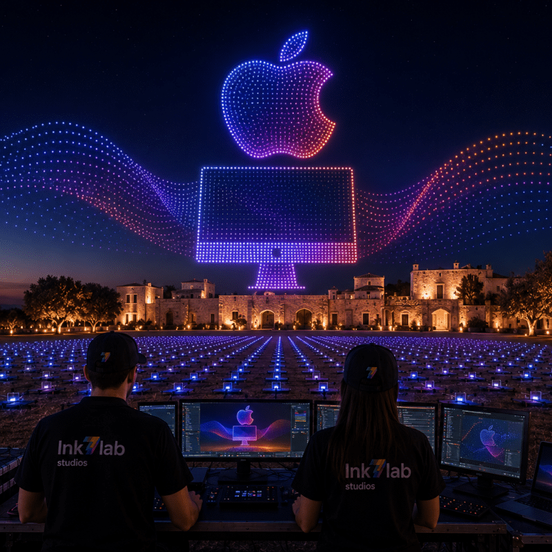 Drone light show masseria puglia imac