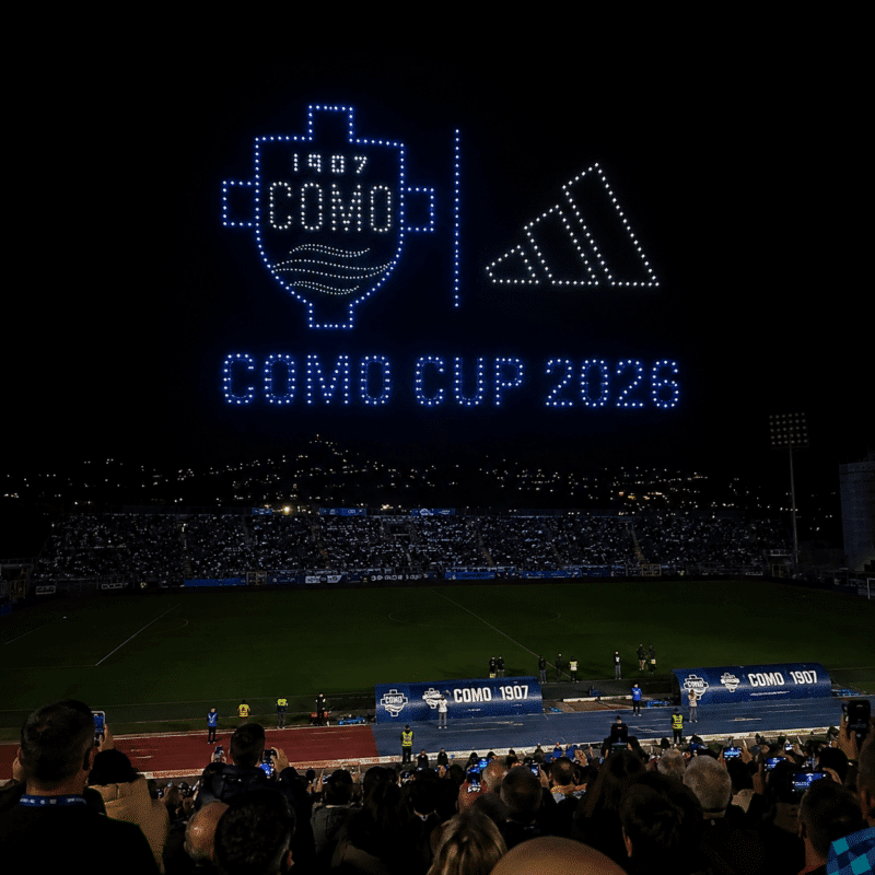 drone light show como cup 2026 2
