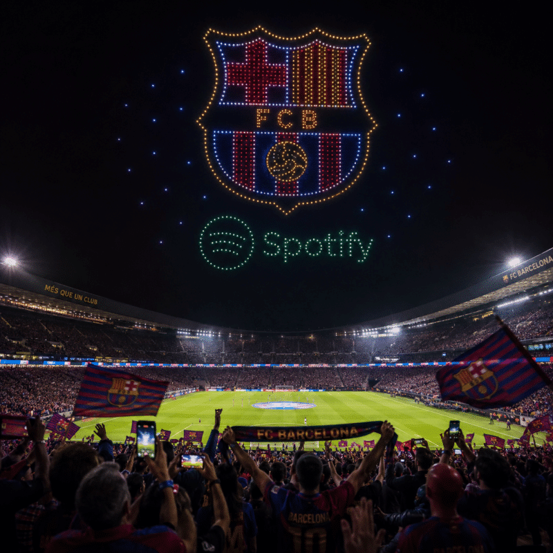 drone light show fc barcelona 1