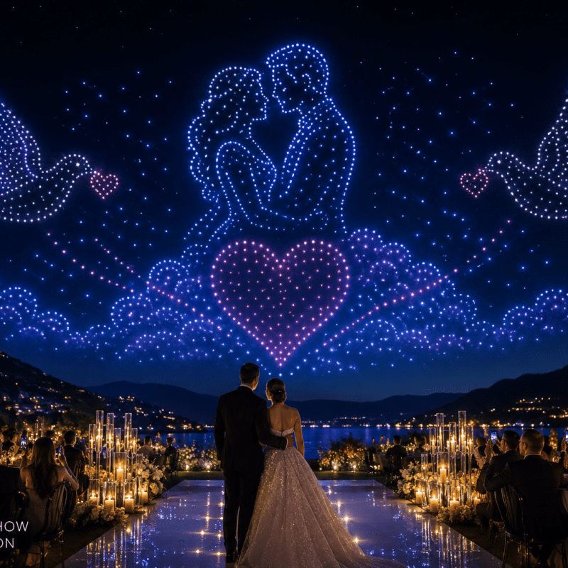 wedding drone light show italia